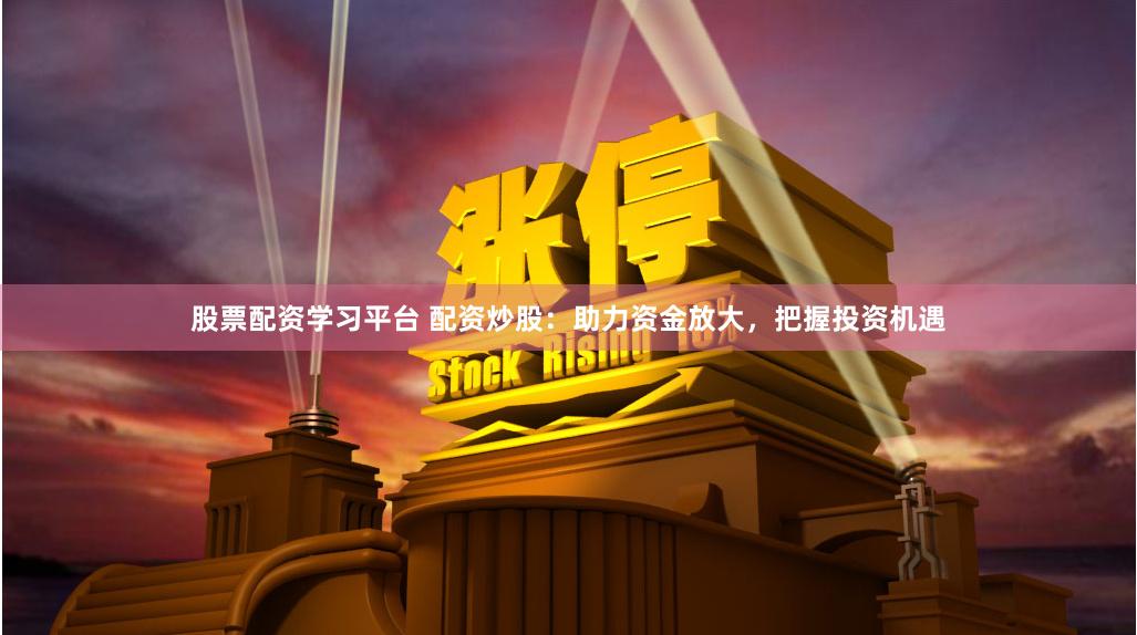 股票配资学习平台 配资炒股：助力资金放大，把握投资机遇
